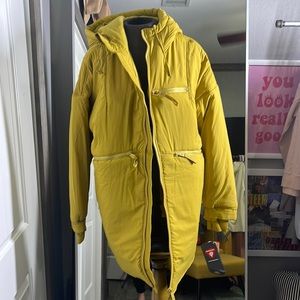 Free People Movement Survival Mode Puffer Hooded Drawstring Desert Grass/Small